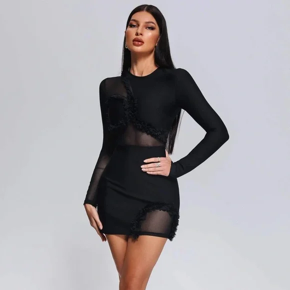 zara blue dress long sleeve Zara Sa Shimmer Dress, Blue – Charcoal Threads main image 1